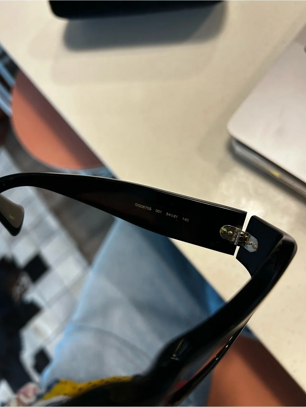 Gucci Black Cat-eye Sunglasses with Green Lenses - Bold Acetate Frame
